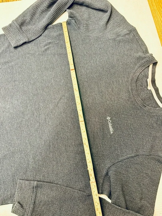 Columbia Navy blue mens thermal waffle knit crew neck shirt plus sz XXL - Picture 5 of 7